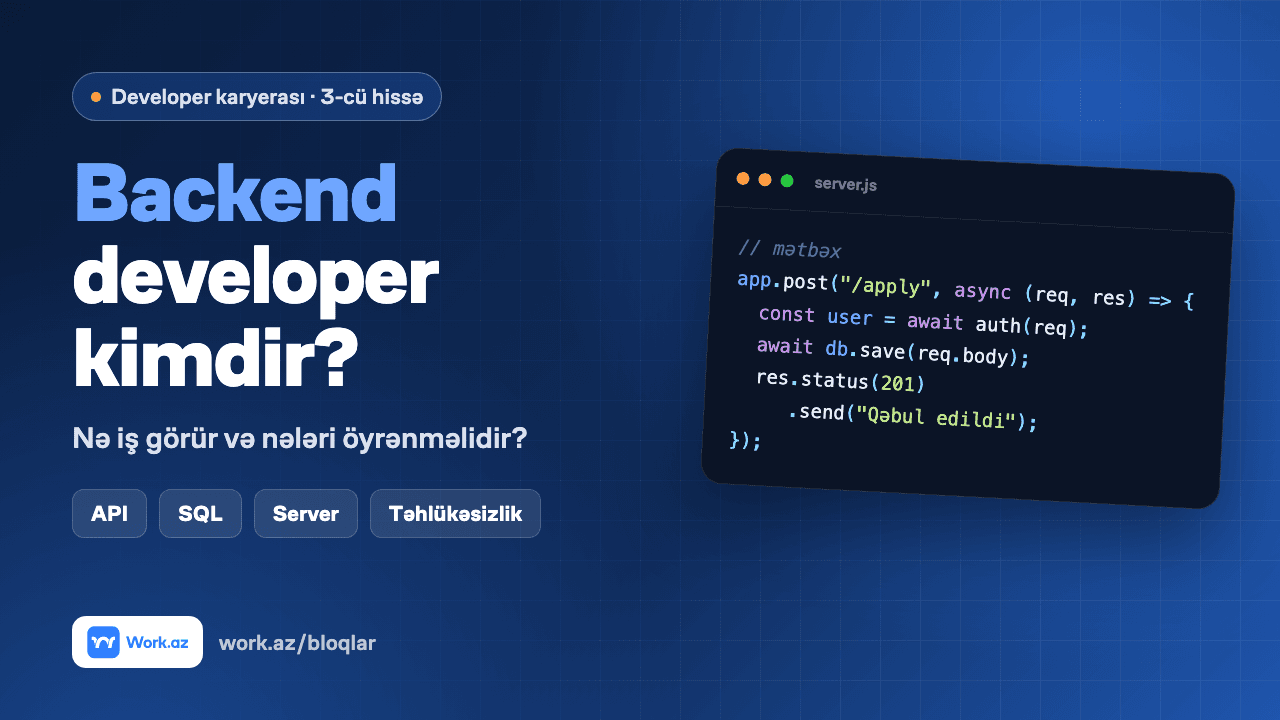 Backend developer kimdir? Nə iş görür və nələri öyrənməlidir?
